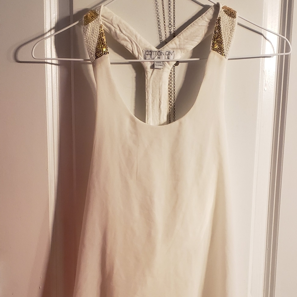 Cotton Too tank w/ sequi